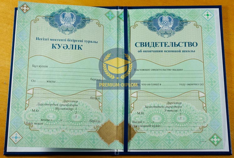 Аттестат 9 класс (Казахстан) - фото